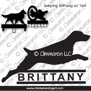 britt010ls - Brittany Jumping with Text MACH Bars-Rosette Bars