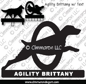 britt008ls - Brittany Agility Solid Text MACH Bars-Rosette Bars