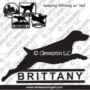 britt010s - Brittany Jumping with Text House and Welcome Signs