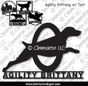 britt008s - Brittany Agility Solid Text House and Welcome Signs