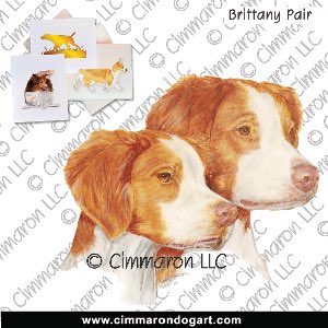 britt037n - Brittany Portrait Color Note Cards
