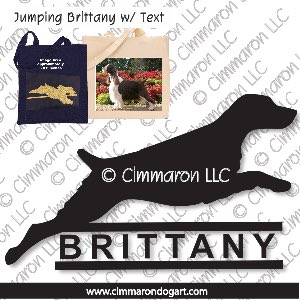 britt010tote - Brittany Jumping With Text Tote Bag