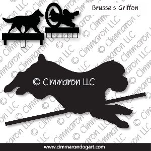 brusgr004ls - Brussels Griffon Jumping MACH Bars-Rosette Bars