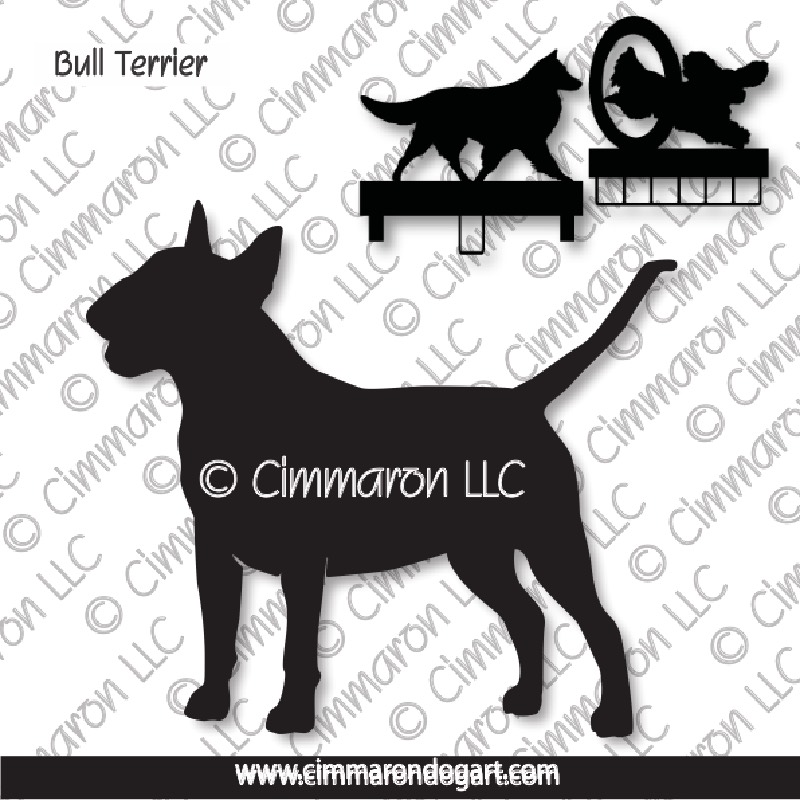 bullt002ls - Bull Terrier Standing MACH Bars-Rosette Bars