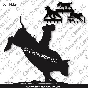 bullride001h - Bull Rider Leash Rack