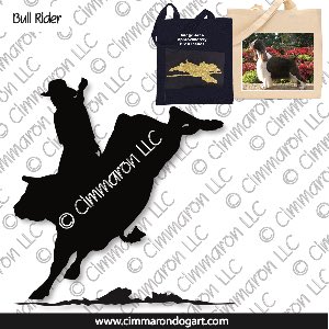 bullride003tote - Bull Rider Three Tote Bag