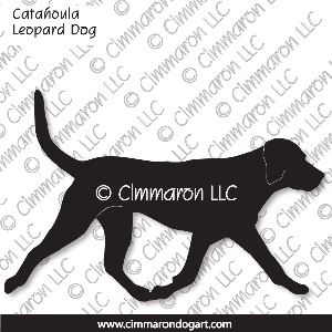 catah005d - Catahoula Leopard Dog Gaiting Decal