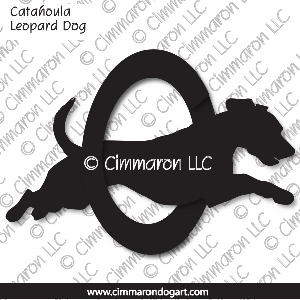 catah007d - Catahoula Leopard Dog Agility Decal