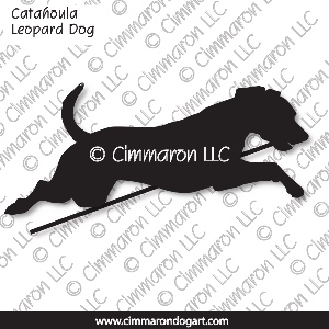 catah009d - Catahoula Leopard Dog Jumping Decal