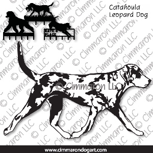 catah006h - Catahoula Leopard Dog Gaiting Outline Leash Rack