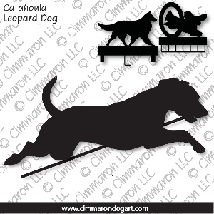 catah009ls - Catahoula Leopard Dog Jumping MACH Bar