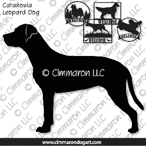 catah003s - Catahoula Leopard Dog Side House and Welcome Signs