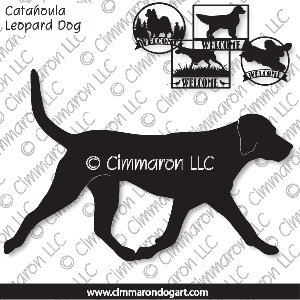 catah005s - Catahoula Leopard Dog Gaiting House and Welcome Signs