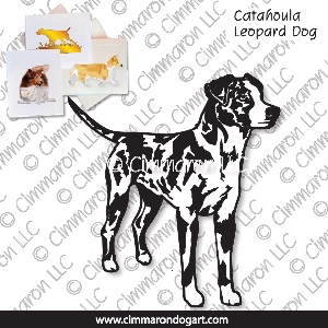 catah001n - Catahoula Leopard Dog Standing Note Cards