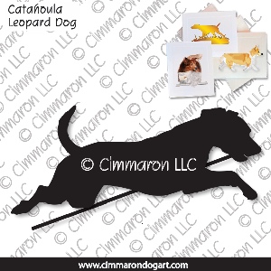 catah009n - Catahoula Leopard Dog Jumping Note Cards