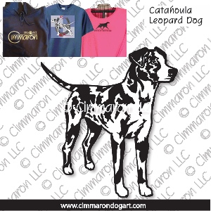 catah001t - Catahoula Leopard Dog Standing Shirts