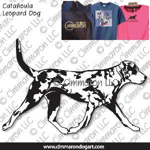 catah006t - Catahoula Leopard Dog Gaiting Outline Shirts