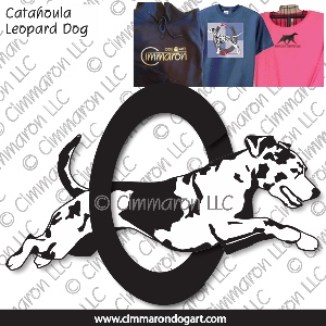 catah008t - Catahoula Leopard Dog Agility Outline Shirts