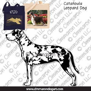 catah004tote - Catahoula Leopard Dog Outline Tote Bag