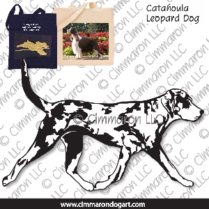 catah006tote - Catahoula Leopard Dog Gaiting Outline Tote Bag