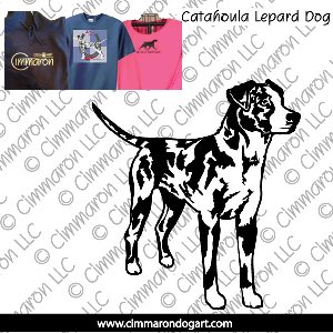 catah001t - Catahoula Leopard Dog Standing Shirts