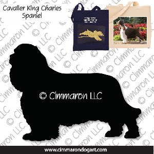 cavalier001tote - Cavalier King Charles Spaniel Tote Bag