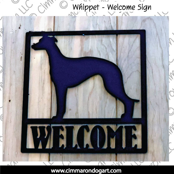 metal-whip - Metal Welcome Sign Whippet