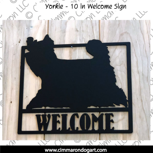 metal-york-10 - Metal Welcome Sign Yorkie 10 in