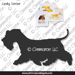 cesky002n - Cesky Terrier Gaiting Note Cards