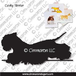 cesky004n - Cesky Terrier Jumping Note Cards