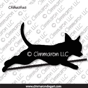 chichi-s-004d - Chihuahua Jumping Decal