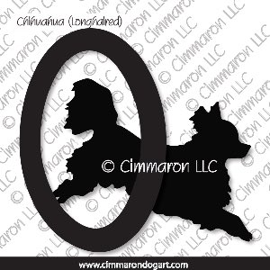 chichi-r-008d - Chihuahua Long Coated Agility Decal