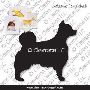 chichi-r-005n - Chihuahua Long Coated Note Cards