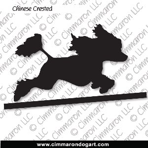 crested004d - Chinese Crested Jumping Decal