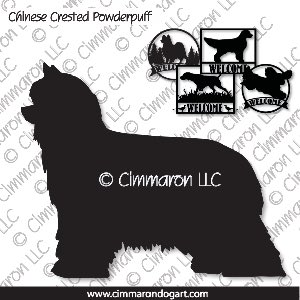 crested-pp005s - Chinese Crested Powder Puff House and Welcome Signs