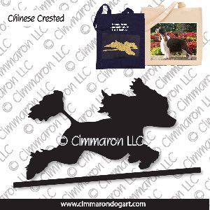 crested004tote - Chinese Crested Jumping Tote Bag