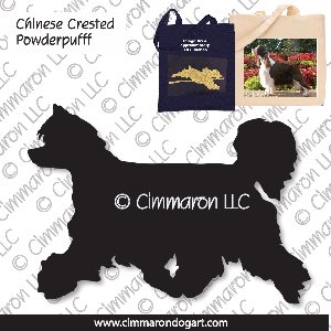 crested-pp007tote - Chinese Crested Powder Puff Gaiting Tote Bag