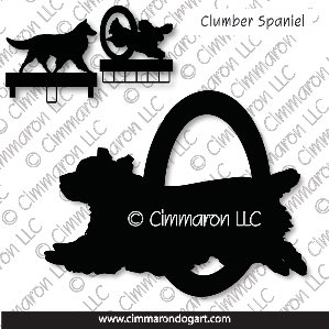 clumber003ls - Clumber Spaniel Agility MACH Bars-Rosette Bars
