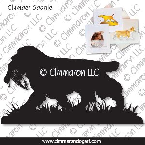 clumber005n - Clumber Spaniel Field Note Cards