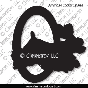 cocker011d - Cocker Spaniel Agility Decal