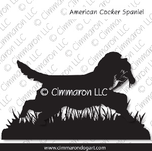 cocker016d - Cocker Spaniel Full Tail Retrieving Decal