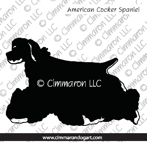 cocker008d - Cocker Spaniel Blach-N-Tan Moving Decal One Color