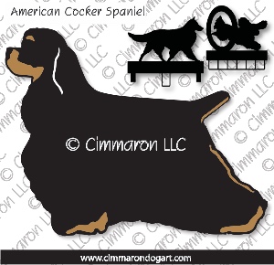 cocker003ls - Cocker Spaniel Black-Tan MACH Bars-Rosette Bars