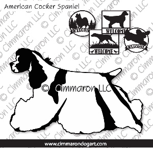 cocker007s - Cocker Spaniel Parti Moving House and Welcome Sign