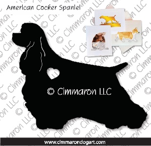 cocker005n - Cocker Spaniel Long Tailed Note Cards