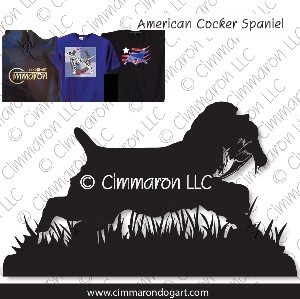 cocker015t - Cocker Spaniel Retrieving Custom Shirts