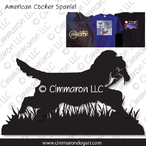 cocker016t - Cocker Spaniel Full Tail Retrieving Custom Shirts