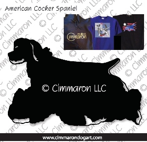 cocker008t - Cocker Spaniel Blach-N-Tan Moving Custom Shirts