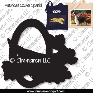 cocker012tote - Cocker Spaniel Agility Full Tail Tote Bag