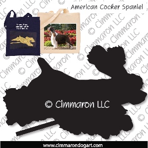 cocker013tote - Cocker Spaniel Jumping Tote Bag